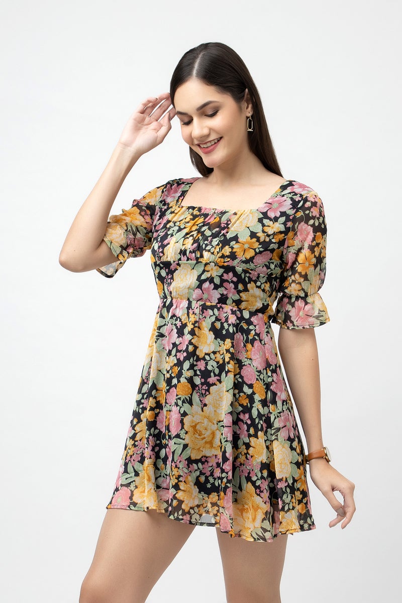 7OUNCE فستان ميني مزهر للنساء - Image 3